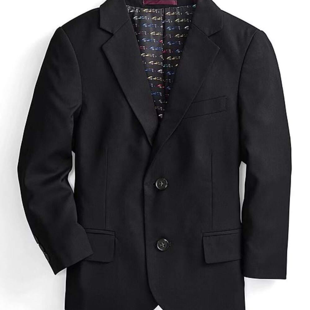 NWT Johnston & Murphy Boys Long Sleeve Notch Lapel Pocketed Woven Blazer Large L